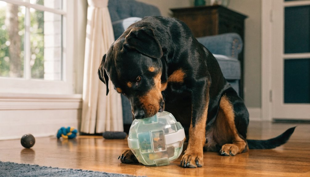 rottweiler at home brainwork