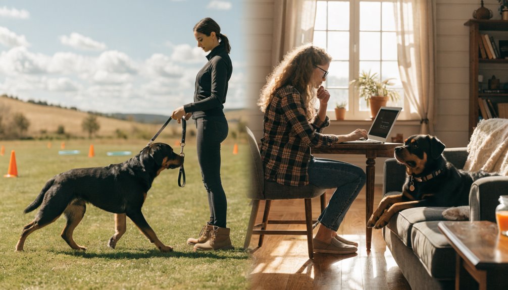 rottweiler training method comparison